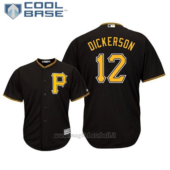 Maglia Baseball Uomo Pittsburgh Pirates Corey Dickerson Cool Base Majestic Alterner Nero